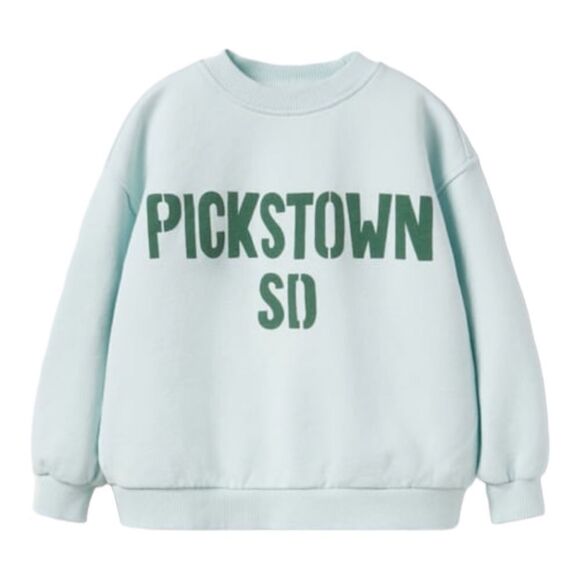 ZARA Kids | Light Blue | TEXT PRINT SWEATSHIRT - Picture 2 of 6